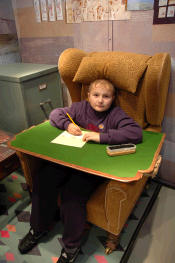 Joseph in replica writing hut